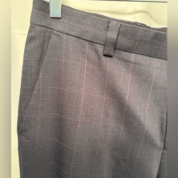 HUGO BOSS Men's TOM 224X Modern-Fit Wool Blend Pants 34R Navy Plaid $198 New - Picture 3 of 11